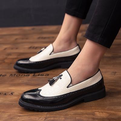 Fashion Slip On Casual Men's Loafers Comfortable and Retro Style Office Fashion Party Trendy Streets or Nightclubs Leather Shoes Hot