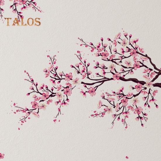 2 foi/set autocolant de perete cu flori, copac, flori roz, pasăre, impermeabil, PVC, detașabil, sufragerie, dormitor, decorare modernă de perete