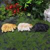 Miniature Animal Resin Set Labrador And Puppy Figurine Garden Decor Ornament
