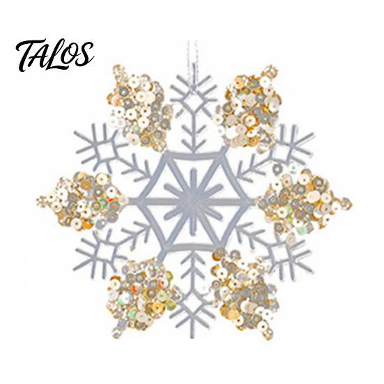 Reusable Party Hanging Ornaments Faux Crystal Christmas for Tree, Clear Snowflake/Starfish/Heart/Bird/Horse Decoration Shatterproof Seasonal