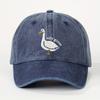 SILLY GOOSE Printed Casual Trendy UnisexS Washed Vintage Baseball Cap Fashionable Outdoor Urban Style Unisex Dad Hat Suitable fo