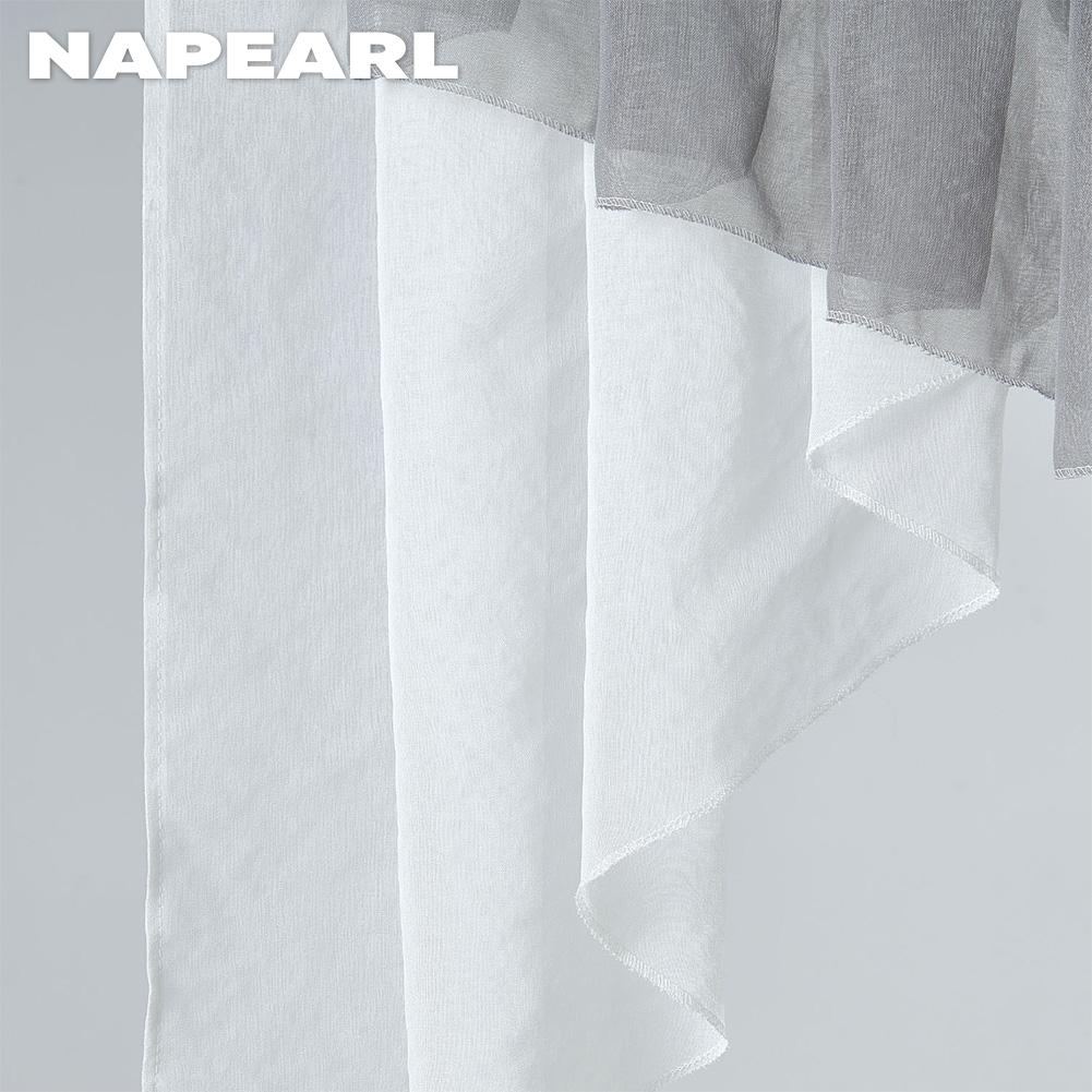 1PC NAPEARL Fashion Two Color Tulle Valance Door Curtain Short Rod Rocket Decorative Window Kitchen Curtain