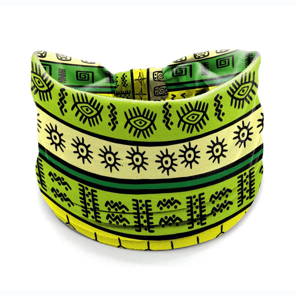 European American Women's Hair Band African Print Pattern Wide Edge Elastic Knot Sports Yoga Headband Women's Headwear Hair