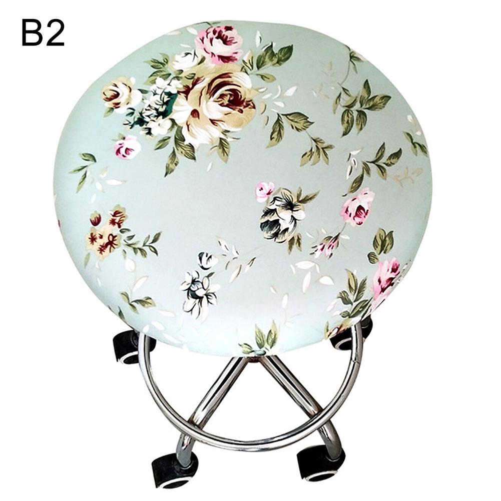Seat Stool Round 30-45cm  Cover Floral Decor Printed Spandex  Chair