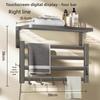 Bathroom Electric Bath Towel Carbon Fiber Warmer Heating Towel Rack Intelligent Constant Temperature Towel Dryer Shelf