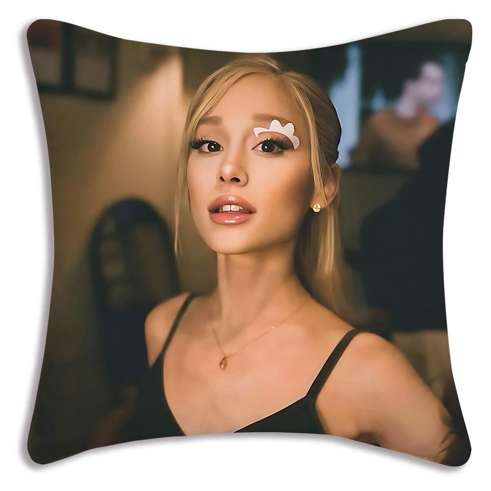 Singer For Arianas G-Grande Pillow Covers Cartoon Sofa Decorative Home Double-sided Printing Short Plush Cute Cushion Cover