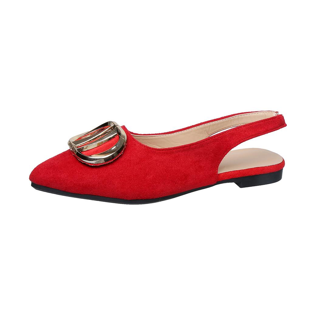 Fashion 2025 Summer New Women Sandal Fashion Pointed Toe Shallow Slip On Ladies Elegant Slingback Shoes Thin Med Heel Dress Mules Pumps