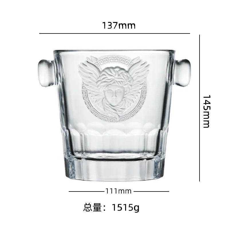 

Пивное стекло ведерко для льда Современное ведерко для льда Ведерко для фруктов и шампанского Домашнее уличное персонализированное утолщенное прозрачное ведерко для хранения