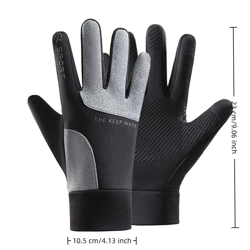 Autumn Winter Outdoor Cycling Gloves Gym Fitness Sports Running Warm Touch Screen Nonslip Gloves Motorcycle Gloves Men Black