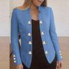 Fashionable Women's Solid Color Casual Long-sleeved Button Cardigan Jacket