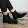 Fashion 2024 British Style Men Chelsea Boots Retro Suede Leather Boots Men Autumn Winter Casual Slip on Ankle Boots Men Plus Size 38-48