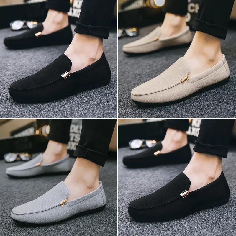 Fashion Shoes Men Casual  Comfort Men Shoes Denim Male Shoes Adult Footwear 2025 New  Loafers Canvas  Sneakers Driving