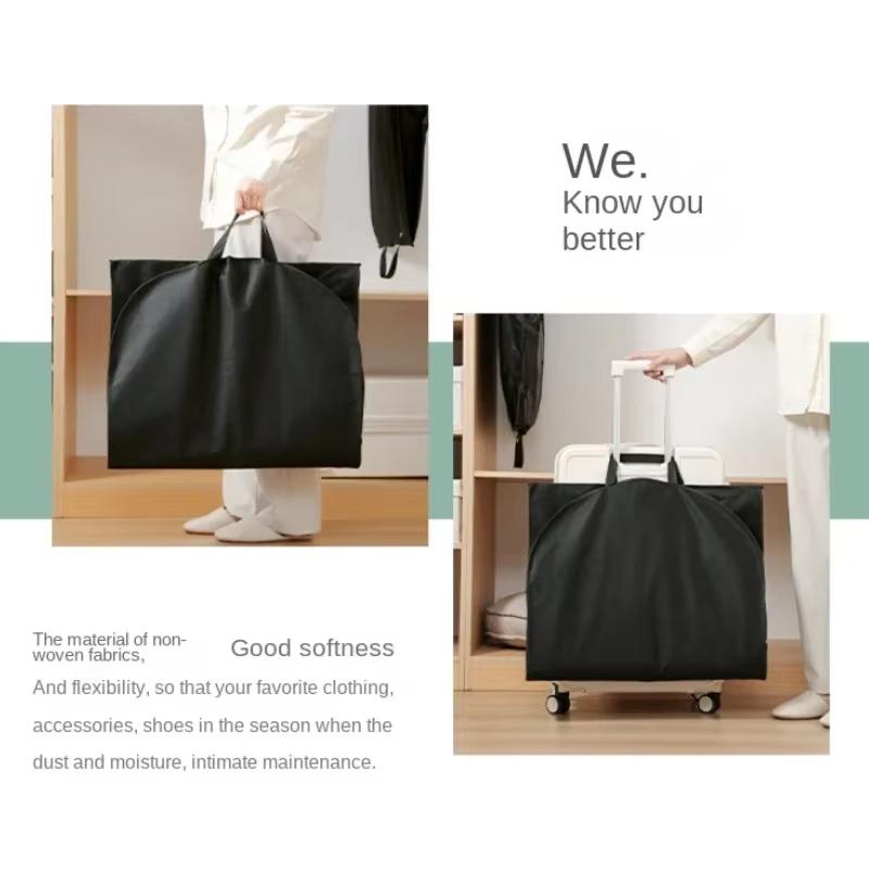 1 szt. Pokrowiec na ubrania, torby do przechowywania, włóknina, składany ochraniacz na płaszcz i garnitur, wiszące torby do przechowywania, organizer do szafy domowej