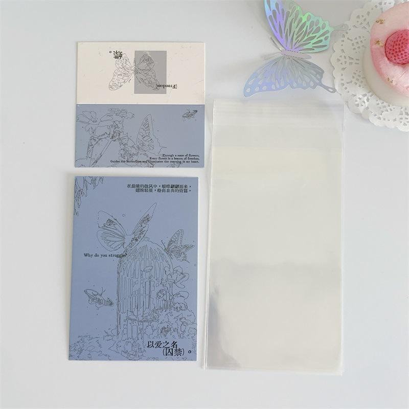 

10 Наборов Ретро Арт Линейная Живопись Карточка Голова Карточка Обратная Сторона Пакет ОПП 3-дюймовая Фотокарточка Упаковка Набор для DIY Декора Карточка Визитная Упаковка