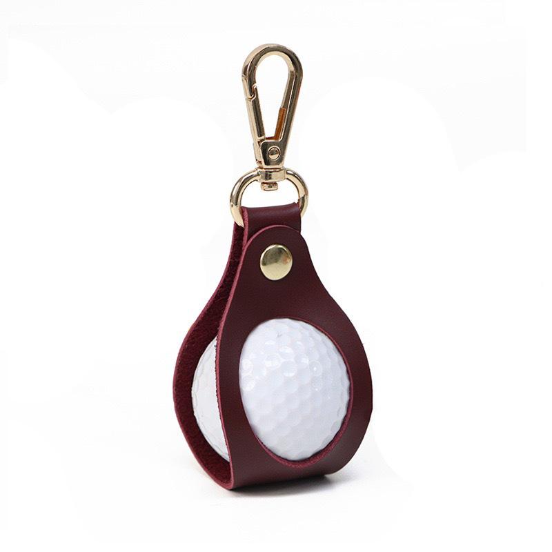 Leather Waist-Hanging Golf Ball Pouch