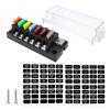 6 Way Automotive Safety Box With LED Indicator Water Resistant Blade Connection Unit For Cars Trucks Boats Mobile Homes