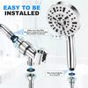 A25F-10-Mode Handheld Shower Head Set With High Pressure, 59" Stainless Steel Hose And Adjustable Brass Bracket Included