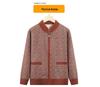 Fat Mama Plus Size Fleece-Lined Cardigan: Warm Autumn Winter Sweater for Middle-Aged & Elderly Women