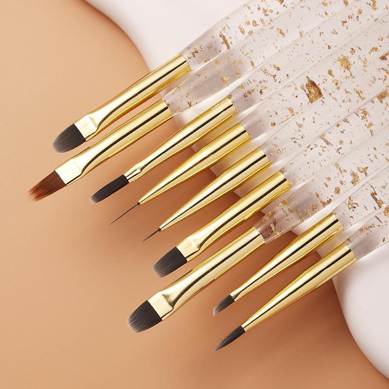 1Pcs Nail Brush Set Detail Work Pens Stylish Acrylic Handles Gel Nail Art Fine Line Painting Professional Home Use Manicure Tool