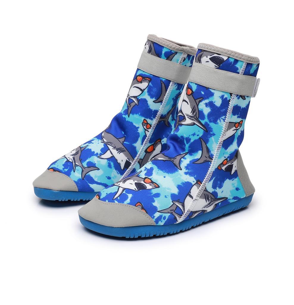 Water Shoes for Kids Boys and Girls Pattern Printing Quick Dry Non-slip Breathable Aqua Socks High Boots Swim Water Shoes for Beach Swimming Pool