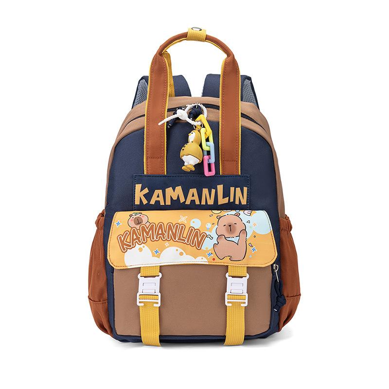 School Bag New Cartoon Love Children's Bag Lightweight Weight Weight Backpack 3-6 Years Old Boy and Girl Baby Kapibara