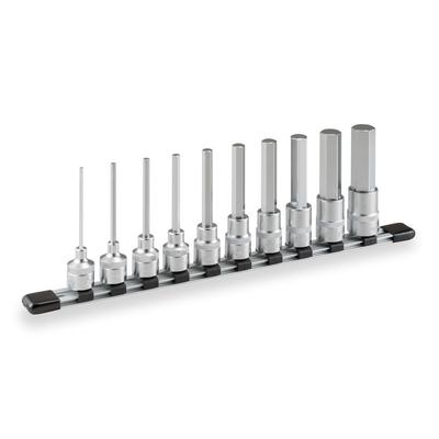 Long Hexagon Socket Set 10 (with Holder) HH410LA, 12.7mm (1/2") Drive, Pieces.