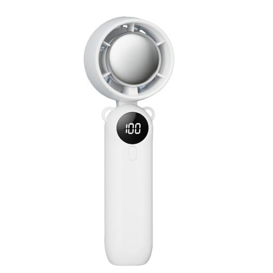Yousheng Handheld Fan, with Intelligent Digital Power Display, Brushless Motor Quiet Strong Wind Foldable Fan, Ice Cooling Design Type-C Rechargeable