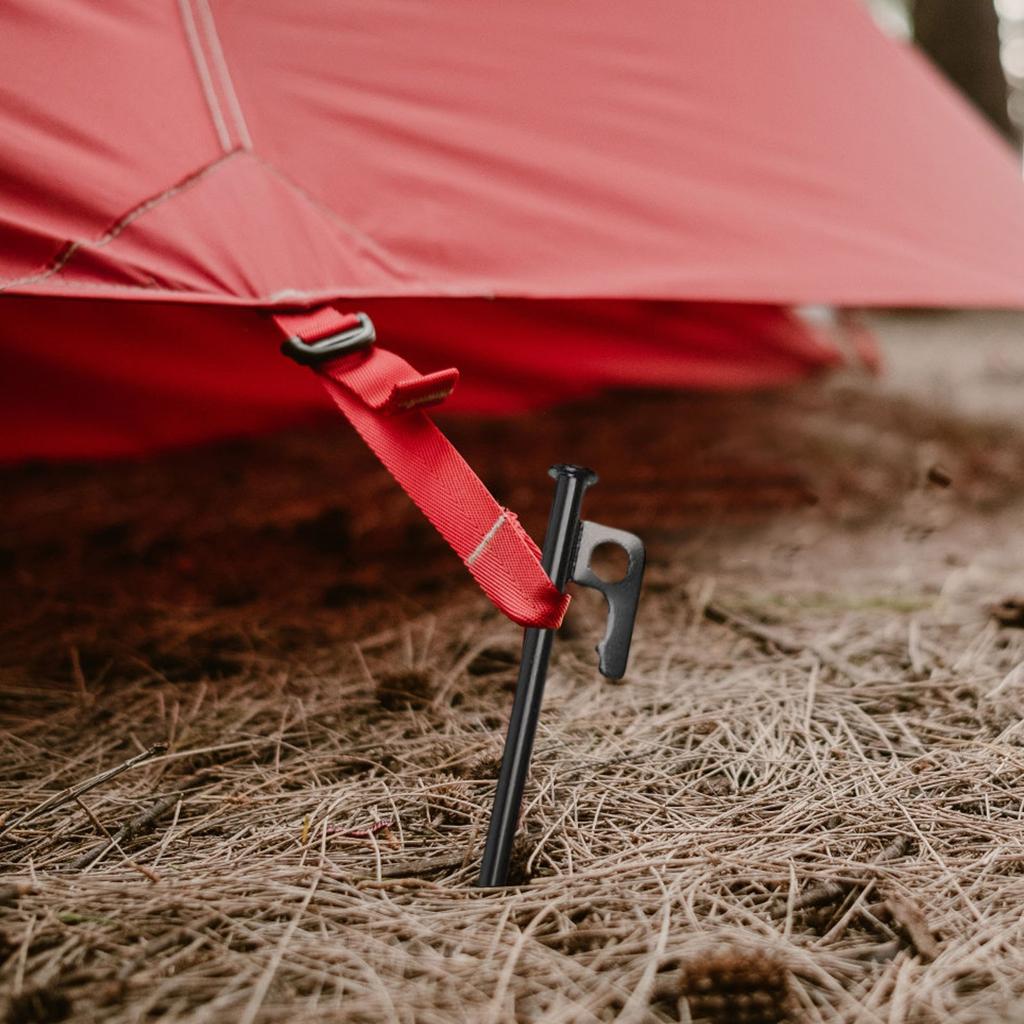 Venkovní kolíky do země z uhlíkové oceli Silné kolíky do země pro stan s vysokou pevností Kempingové prodloužené tyče pro přístřešek Fixované Větruodolné Kempingové kolíky