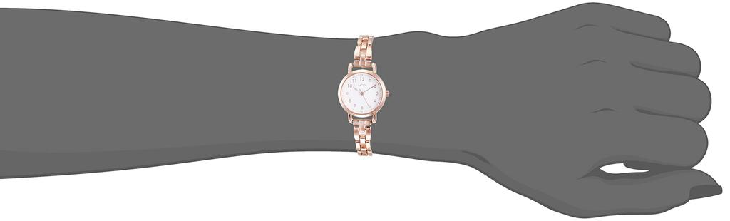 Fieldwork Fine Analog Watch ST241p-3, Nickel-Free Metal Band, Floral Pattern, Women's, Rose Gold
