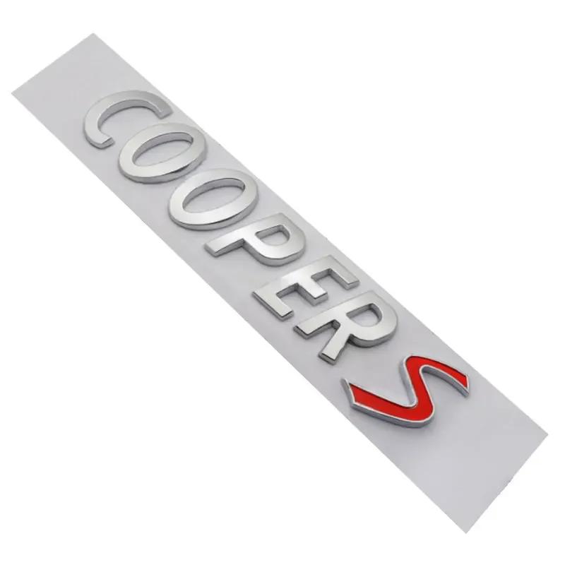

Tail label sticker tail box Trunk Badge Original letter decal for BMW Mini Cooper COOPERS logo modified general accessories серебряный