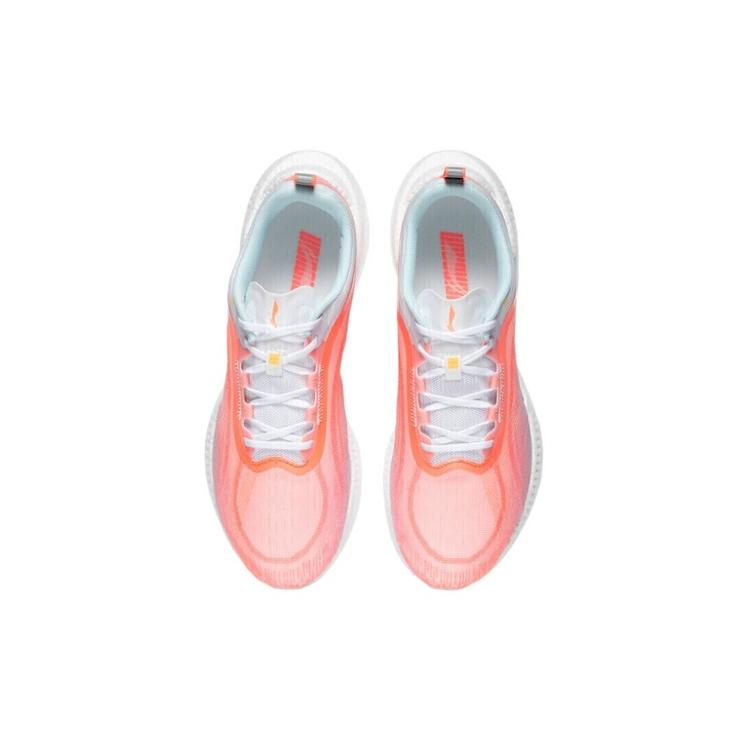 New LiNing Super Light 19 Lightweight Rebound Low Top Running Shoes Women's Fluorescent Fat Orange ARBS002-8