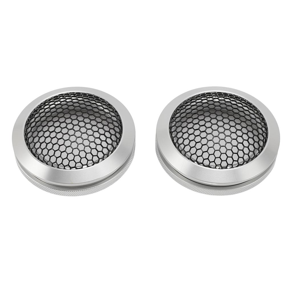 2 ks kryt na reproduktor do auta, mriežka na strop auta, kovová sieťka, ochranný kryt, náhradný, okrúhly, vonkajší priemer 64 mm, strieborný