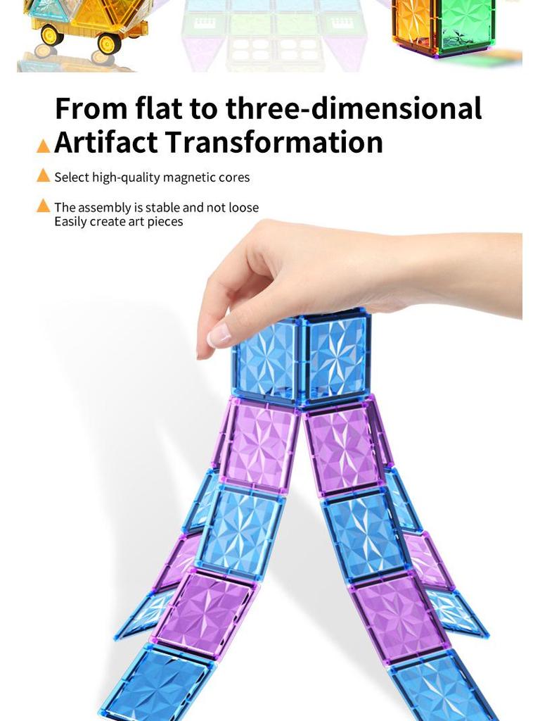 Multicolor Magnetic Window Tiles: Strong, Educational Building Blocks for Children