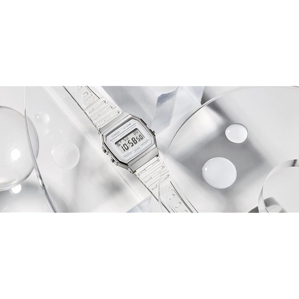 Casio Quartz Watch with Resin Strap, Clear, 20 (Model: F-91WS-7CF)