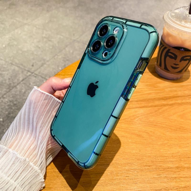 Luxury Fluorescence Bumper Phone Case For iPhone 11 12 13 Pro Max X XR XS 7 8 Plus Shockproof Clear Soft Silicone Cover