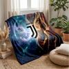 Juventus FC Theme Blanket Soft Flannel Blanket Plush Throw Blanket Cozy Sofa Bed Blanket for Home Decor