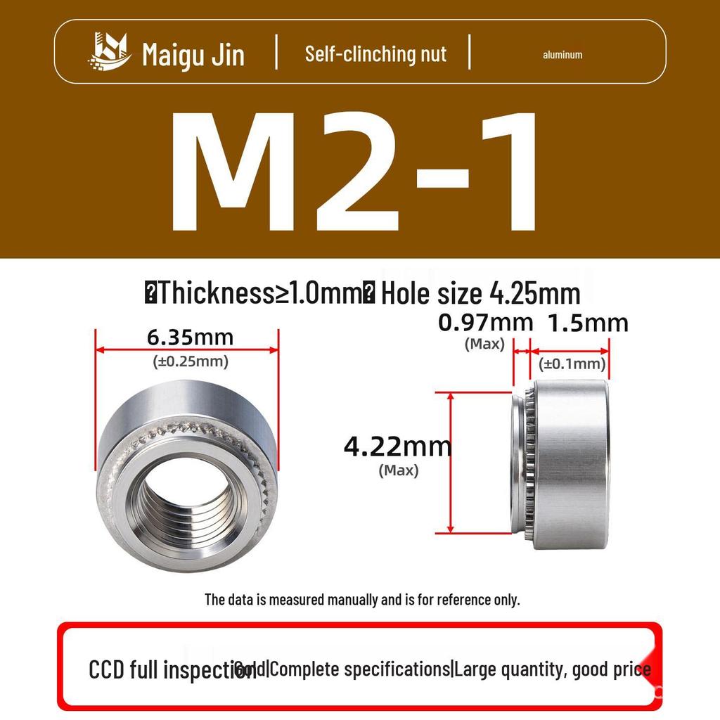 CLA-M2 To M8 Aluminum Alloy Rivet Nut Serrated Pressure Plate: High-Strength Riveting Solution