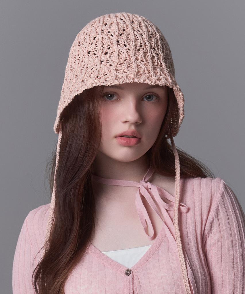 Hwaiteusaenjeu Floral Wave Hanji Yarn Airy Bucket Hat Edessa (6 Colors)