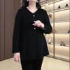 Spring Velvet Light Luxury Versatile T-shirt Sweater: Plus Size Elastic Top for Middle-aged Women