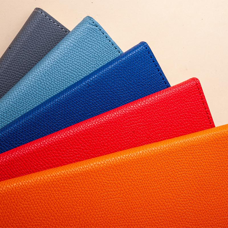 A5 Trifold Multi-Color PU Leather Business Notebook with Square Buckle for Meetings