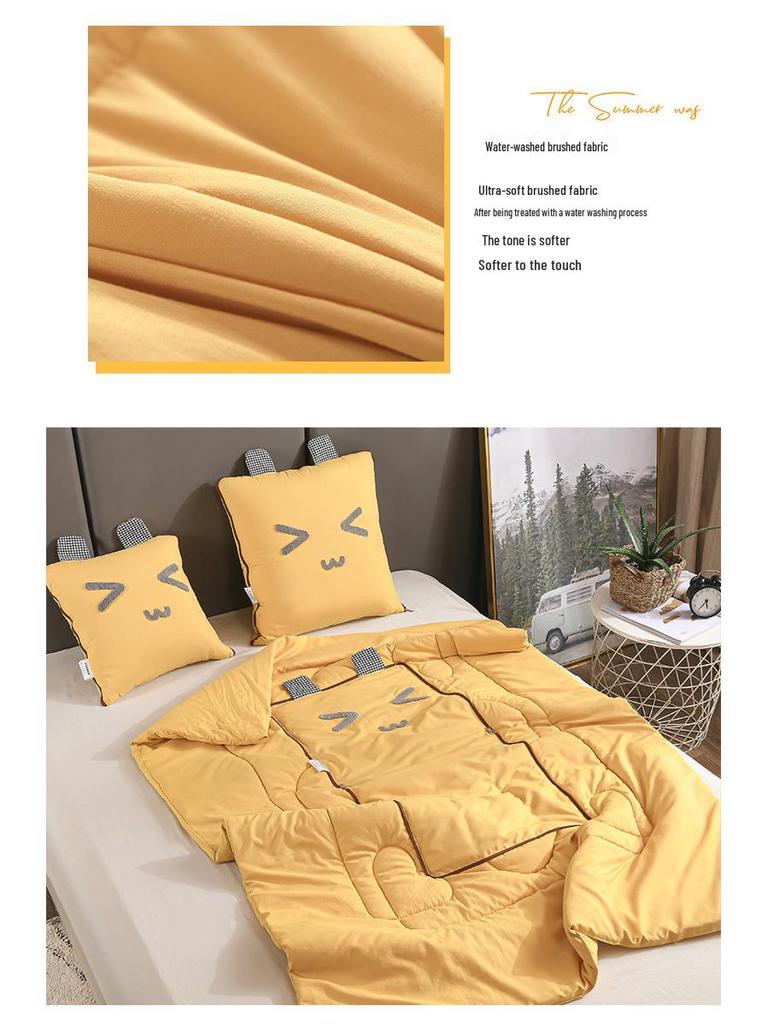 Manta Almohada Multifuncional con Logo Personalizado - Perfecta para Oficina y Coche Aire Acondicionado de Verano.