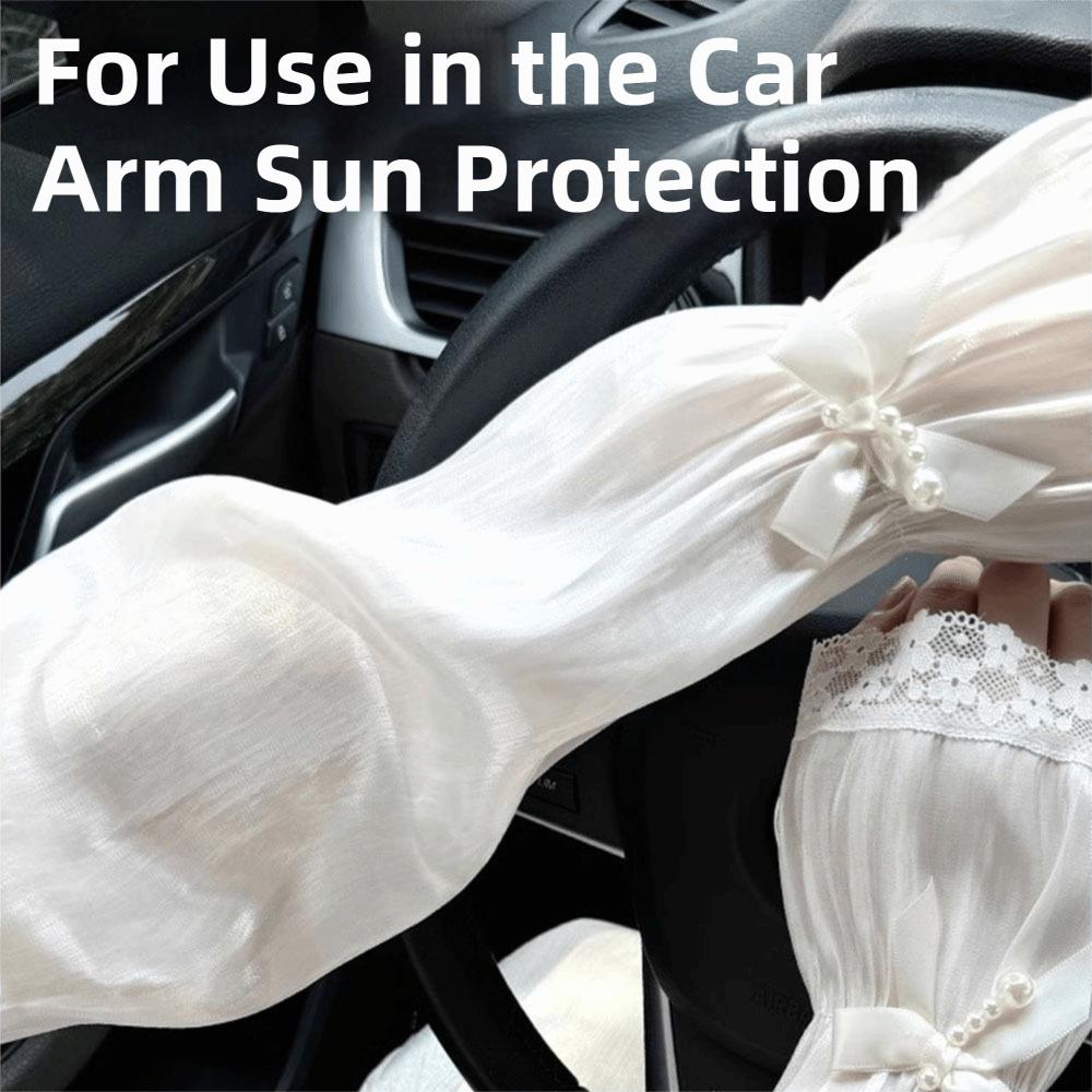 Breathable Sun Protection Sleeves Elegant Solid Color UV Protection Sleeves Elastic Long Sleeves Arm Sun Sleeves Summer Wear
