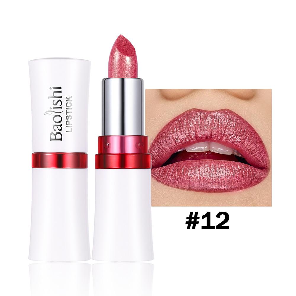 6 Colors Bold & Intense Glitter Shiny Metallic Lipstick Pearlescent Shimmer Lip Tint Long Lasting Easy Color Diamond Lipstick