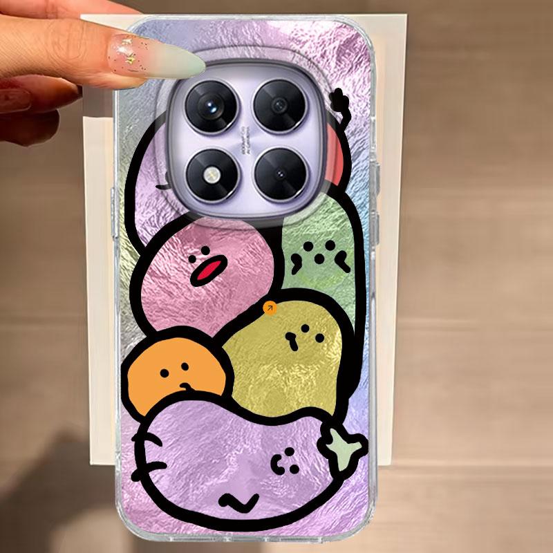 Case For For Redmi Note 14 Pro Plus 13 Pro 14S 14C 13C A3 Xiaomi 14T 13T Pro Phone Cover Orange Cat Cartoon For Redmi A5 TPU Bag