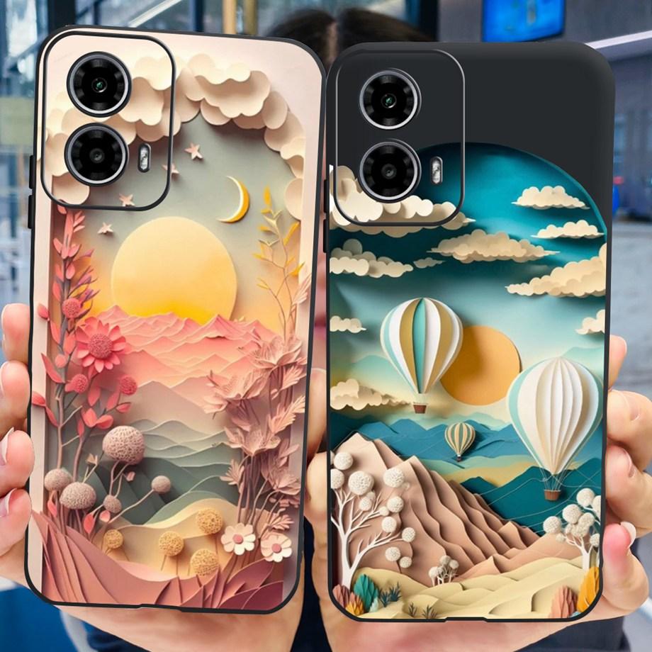 Per Motorola Moto G24 / G24 Power / G04 / G04s / Motorola E14 Custodia Carina Cartone Animato Lusso Morbido Silicone Cover Posteriore Capas