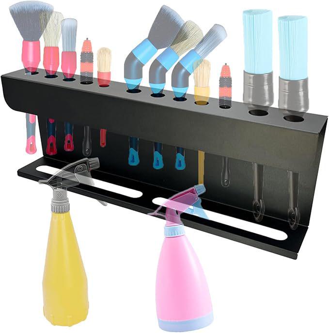 2-in-1 Car Detail & Spray Bottle Holder - Garage Tool Storage Rack