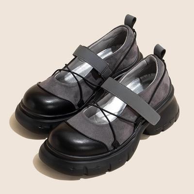 Ruoji Retro Mary Jane Shoes Women's 2025 Summer New Small Man Height Increase Platform Fashion Casual Versatile Single Shoes