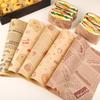 50pcs Non-Stick Baking Paper Oil-Proof Fryer Paper Disposable Sandwich Wrapping Paper  Pizza