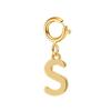 spring buckle Letter Charms Pendant initial charms pendant for Women Necklace earring Zircon keychain DIY accessories Wholesale