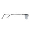 Pristine PRADA Sunglasses Half Rim Eyewear Black Gray Lens Mens SPR B50 Used